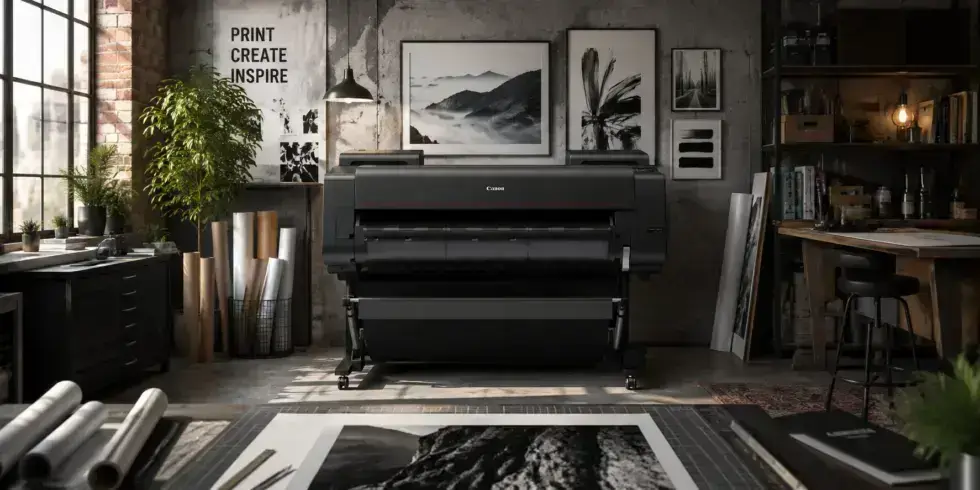 Canon imagePROGRAF printer in our fine-art print studio