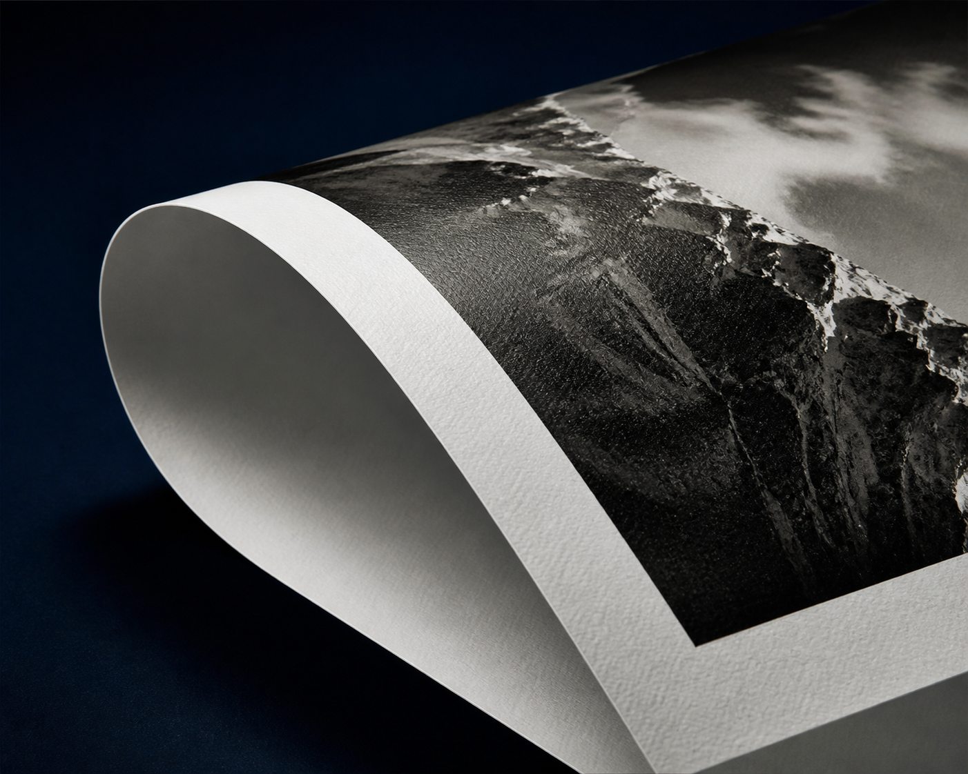 Baryta Rag 310 satin fine-art paper with deep monochrome blacks